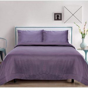 Vegan Bamboo Silk Solid Bed sheet Set - Natural Soft and Best for Hair and Delic